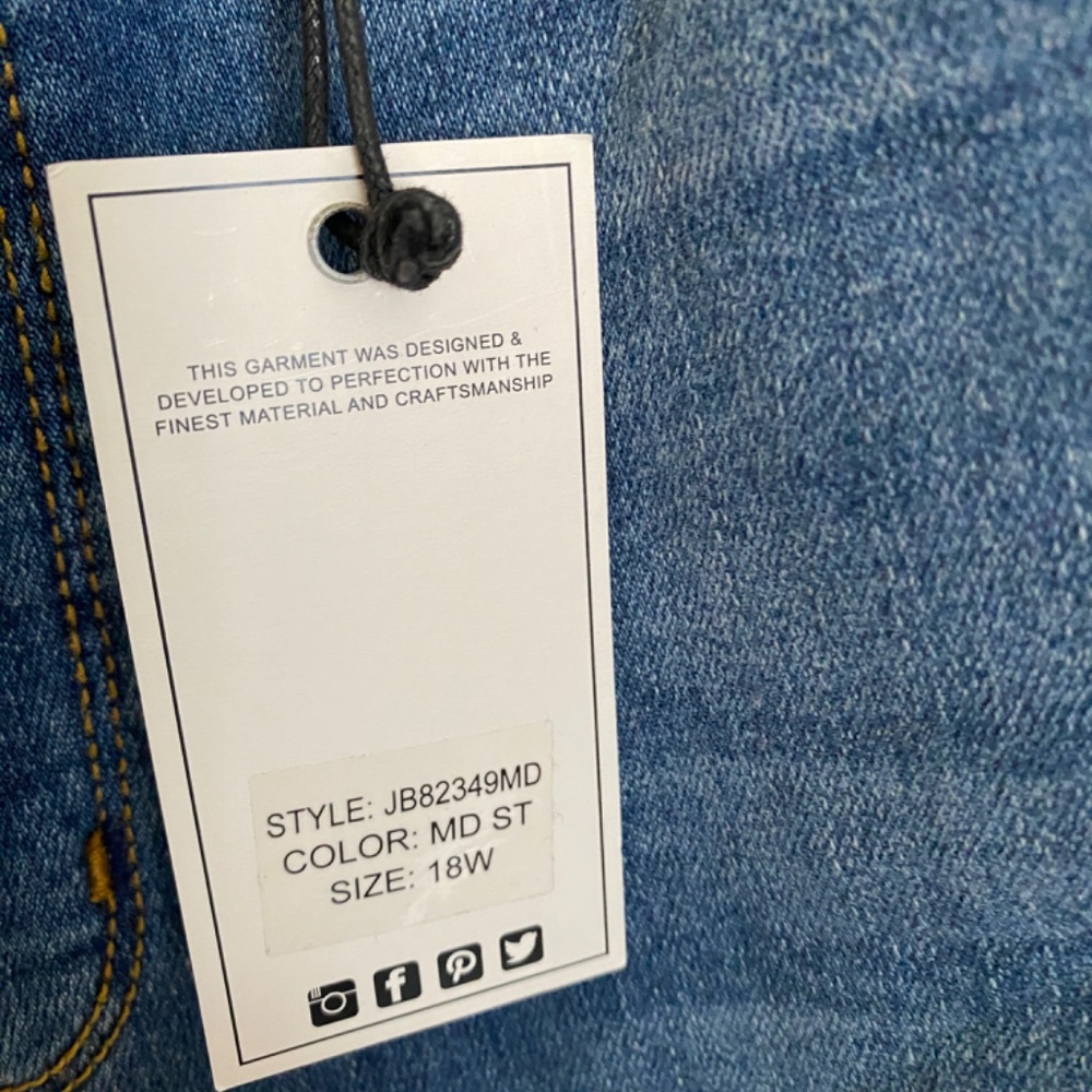 NWT Judy Blue Jeans Sz 18W High Rise Skinny Fit Medium Wash Girlfriend JB82349MD - Picture 5 of 8